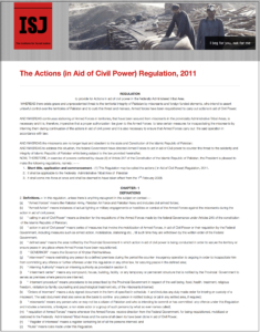 Actions in Aid of Civil Power 2011