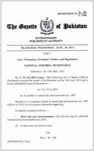 Anti-Terrorism Amendment Act 2014