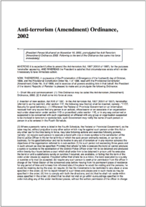 Anti-Terrorism Ordinance 2002