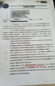#profiling IG Punjab police notice | Mar 2017